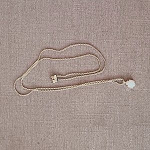 Kendra Scott Long Necklace Gold Drusy Stone